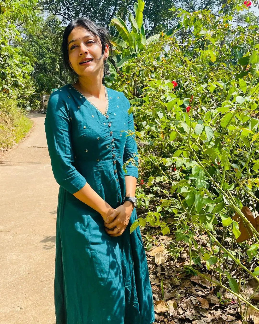 Malayalam Actress Anarkali Nazar Photoshoot in Green Dress